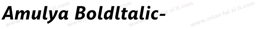 Amulya Boldltalic字体转换